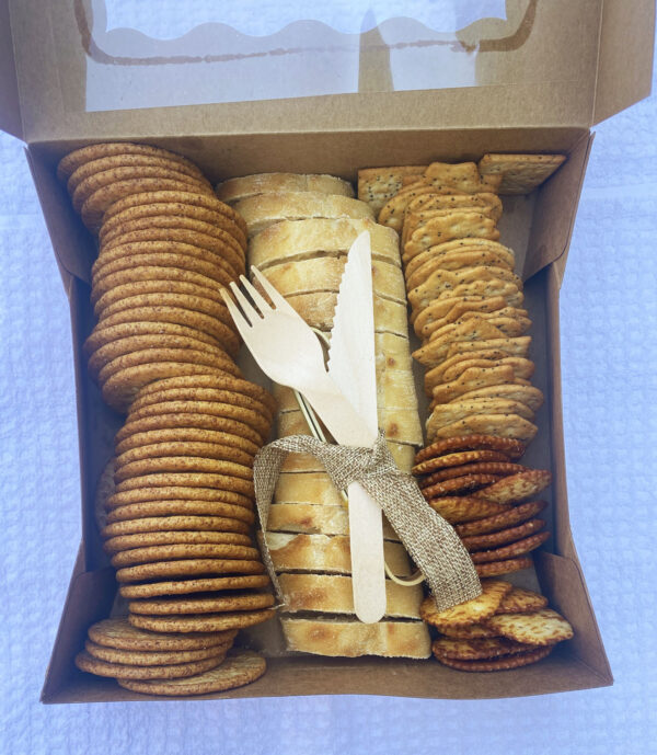 Deep Creek Lake Charcuterie Crackers and Baguettes included with every order